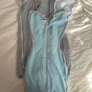 Love to Dream Gray and Blue Swaddles